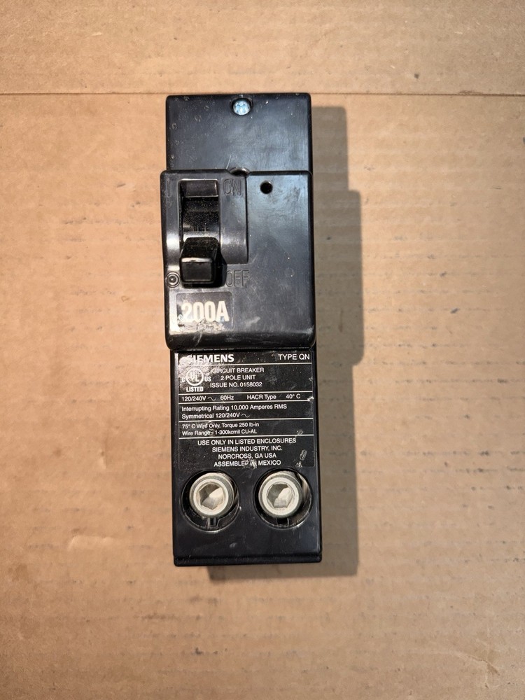 Siemens QN2200 2 Pole 200 Amp 240V Circuit Breaker NEW TAKE OUTS