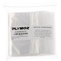 Plymor 6″ x 10″, 2 Mil Zipper Reclosable Plastic Bags