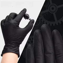 10/20/50/100PCS Black Nitrile Disposable Gloves Disposable Cleaning Hairdressing