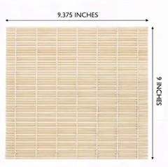 Bamboo Sushi Rolling Mat 9 x 9.375, Natural