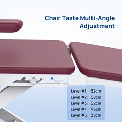Dental Portable Folding Chair Foldable Mobile Chair with Tray & LED Light
