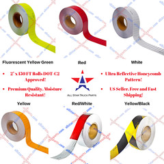 Conspicuity Tape DOT-C2 Reflective Tape 2”x150’ Feet Commercial Roll Red/White