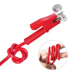 Cleqee 5Pcs 1m Dual End Alligator Clip Test Leads, 1000V 15A Alligator Clip Cord