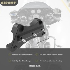 1 Inch 25mm Ape Hanger Handlebar Anti-Slip Top Riser Clamps 1997-UP Harley