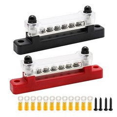 6 Way Bus Bar Power Distribution Terminal 150A Screws Battery Block for Car Boat