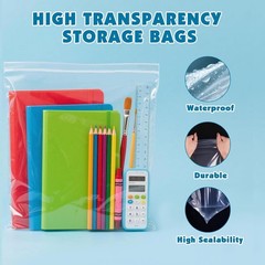 40 Pack Large 3 Gallon Storage Bags with Zipper Top, 16 x 18 inch Zipper Bags…