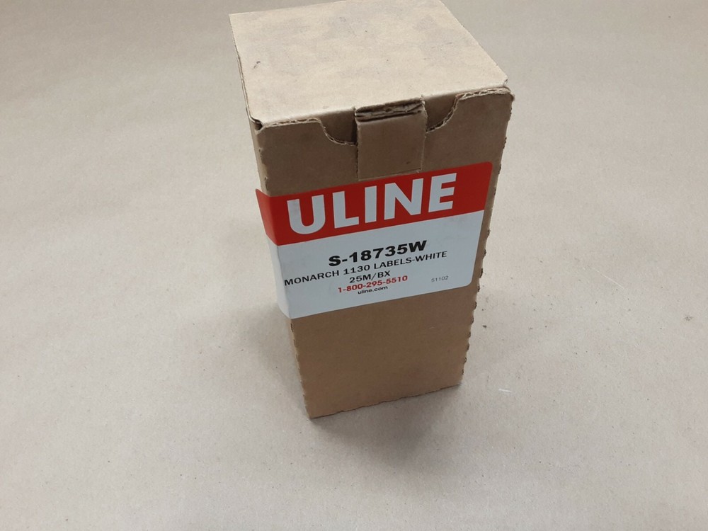 1 BOX 10 rolls ULINE S-18735W MONARCH 1130 LABELS WHITE 25M/BX #164TAW B22PR3