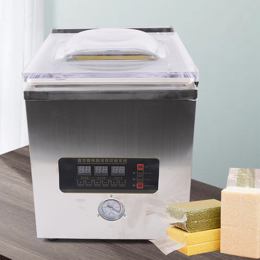 Vacuum Sealer Commercial Food Chamber Vacuum Sealing Packing Machine 360W 110V