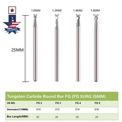 5pcs/box Dental FG Carbide Burs Surgical Drills for High Speed Handpiece