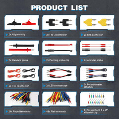 110PCS Automotive Test Lead Kit, AES Wave Multimeter Lead Kit with Back Probes,
