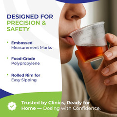 Disposable Medicine Cups (100 Count – 1 oz) – 100 (Pack of 1), Clear