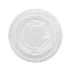 Karat 1oz Tall PET Plastic Portion Cup Lids – 2,500 ct, FP-PL075-PET