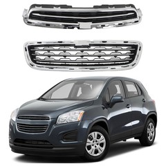 Front Lower Inner Grille Black Chrome Molding 2pcs Kit for Trax 2014-2016