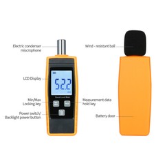 LCD Digital Sound Level Meter Meters 30-130dBA Noise Measuring W1F7