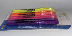 Promarx Glowline 1pk 8pcs MultiColor Durable Fiber Tip Highlighters-NEW-SHIP24HR