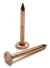 1″ Smooth Shank Solid Copper Roofing Nails 10 Gauge USA Made – Qty 50