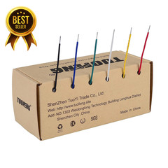 22AWG Solid Core Hookup Wire 6 Colors 30Ft Each Breadboard PVC Arduino Cable