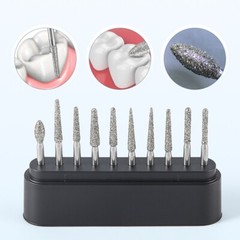 AZDENT Dental Diamond Zirconia Cutting Burs for High Speed Handpiece FG 1.6mm