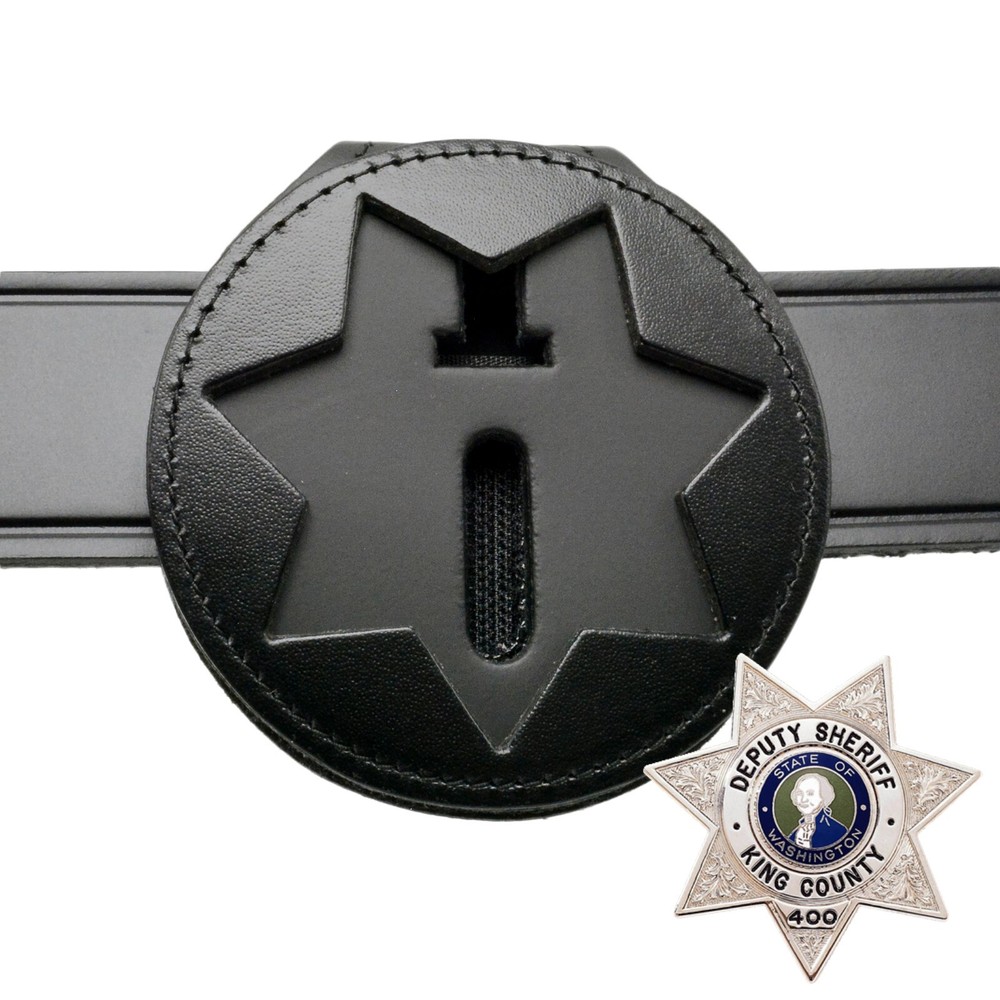 Perfect Fit 7 Point Star Belt Clip Badge Holder Neck Chain B447 S243 M364