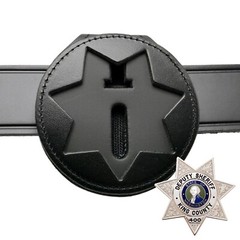 Perfect Fit 7 Point Star Belt Clip Badge Holder Neck Chain B447 S243 M364