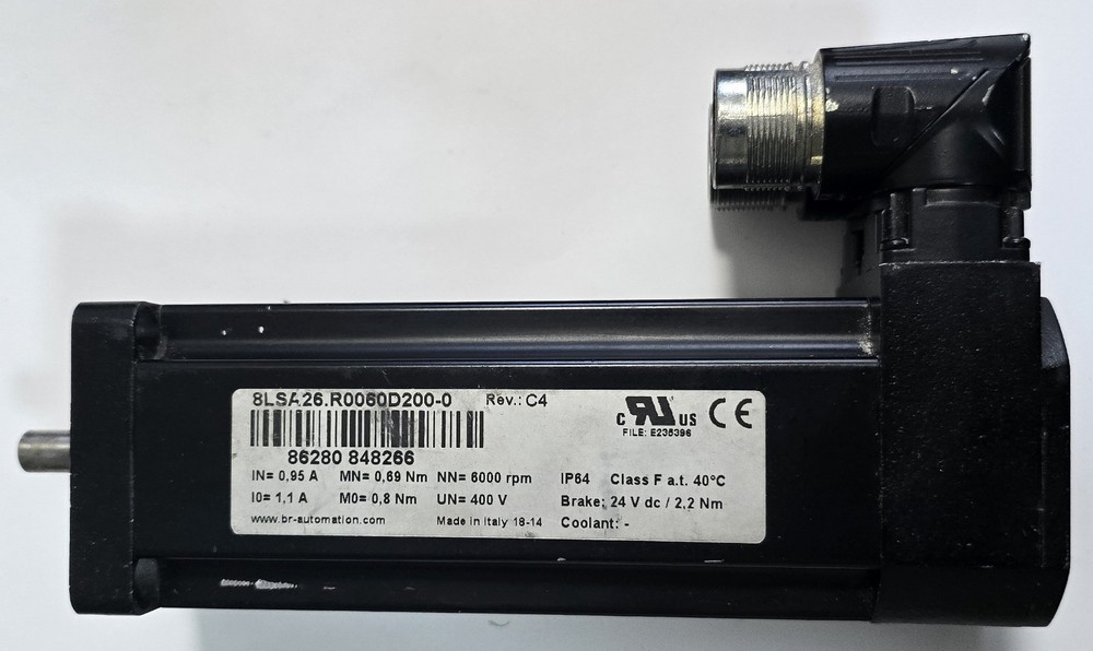 B&R 8LSA26.R0060D200-0 8LS Servo Motor 6000 RPM Resolver