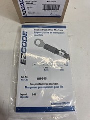 (10) THOMAS & BETTS WM-0-45 EZCODE Pocket Pack Wire Markers 0-45 New 10 Books