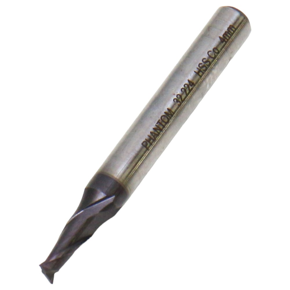 HSS-E End Mill 2-Cutter Din 327-B TIALN Type N 4X7mm, I.T. 32.224.0400 (32.224)
