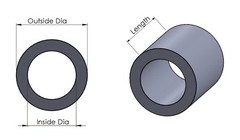 Aluminum Spacer Black 5/8″ OD x 1/4″ ID x Choose Your Length, Round Spacer Un…