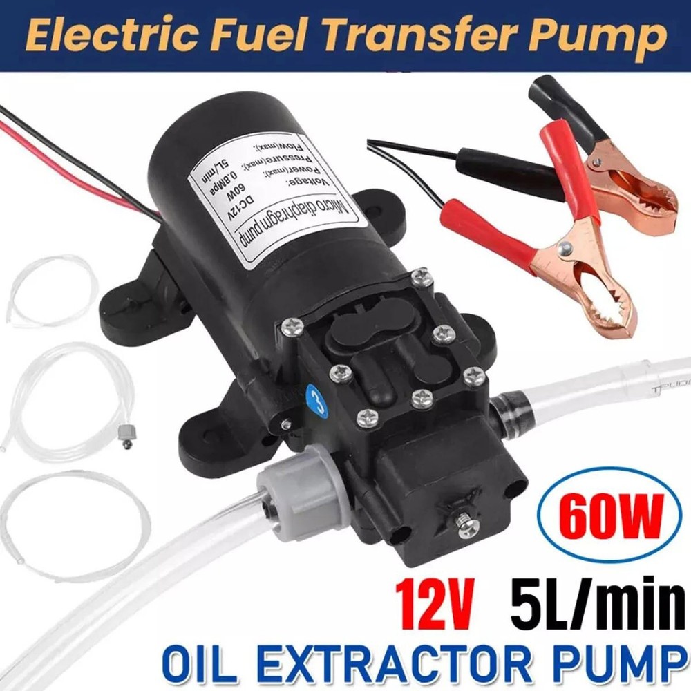 DC 12V 5L Oil Transfer Pump Fluid Extractor Suction Vacuum Change Scavenge Kit