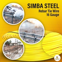Rebar tie wire 16GA PVC yellow coated 3lb roll construction binding SIMBASTEEL