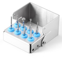 AZDENT Dental Burs Holder Disinfection Block Case Box Dentist Stand 8/30 Holes