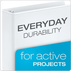 1.5 Inch 3 Ring Binder, round Ring, White, 4 Pack, Holds 350 Sheets (79517)