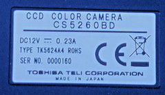 Toshiba Teli Corporation CCD Color Camera CS5260BD