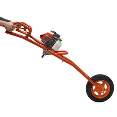 63CC 3HP Post Hole Digger Gas Powered Earth Auger Borer Wheelbarrow Ground Drill
