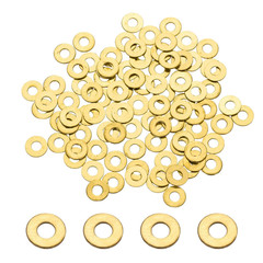 M2 Brass Flat Washer, 200 Pcs 2Mm ID 5Mm OD 0.4Mm Thick Metric Washers Metal Sea