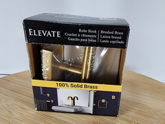 Gatco 4065 Robe Hook 4065 Brushed Brass Elevate NEW