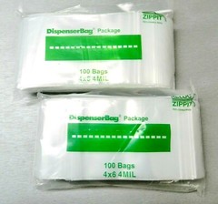 200 Bags Reloc Zippit 4mil 4×6″ Heavyweight 4 Mil Reclosable Clear Zip Seal Lock