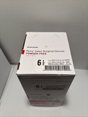 McKesson Perry Latex Surgical Glove Standard Cuff Length SIZE 6.5 50 per Box
