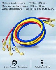 29986 Plus II 1/4″ Hose &Compact Ball Valve End Refrigerant Charging Hose 72″