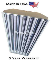 QTY(6) 6 Bulb / Lamp T8 LED High Bay Warehouse, Shop, Commercial Light Fixture