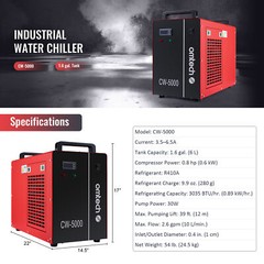 OMTech Industrial Water Chiller CW5202 5200 5000 3000 for CO2 Laser Engraver
