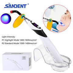 Dental Light Cure Lamp Cordless 3 Modes Metal Head LED 5SEC Dental Curing Light