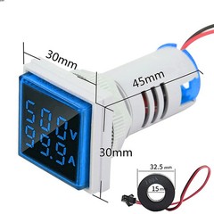 AC 60-500V 0-100A 22mm 3 in 1 Voltmeter Ammeter LED Digital Volt/AMP Meter NEW