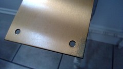 SOLID Satin BRASS Door Pull Plate Handle 14″ x 3-1/2″ w Back Plate