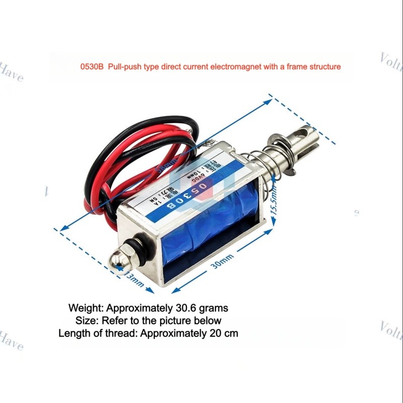 2PCS JF-0530B 6V Through-pull Type Electromagnetic Iron Fast shipping New