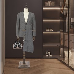 Male Clothing Display Rack Store Male Clothing Display Props Height Adjustable