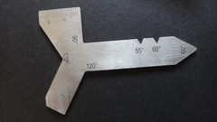 2 Stainless Steel Universal Grinding Gauge 55, 60, 90, & 120 Degrees Angle Tool