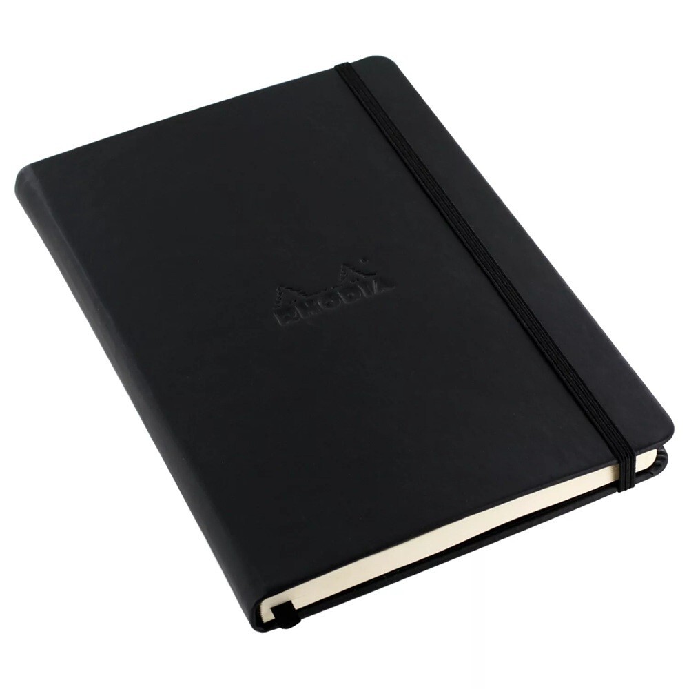 Rhodia Dot Grid Webnotebook 5.5″ x 8.25″ Black Leatherette Cover 118769