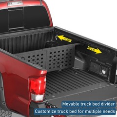 Truck Bed Divider MOLLE Panel Adjustable Quick-Lock 05-23 Tacoma No-Drill