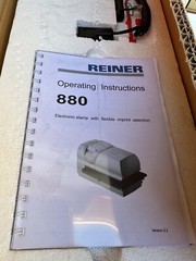 Reiner 880 electronic stamp with Genuine Ribbon Cartridge. Fast free shipping